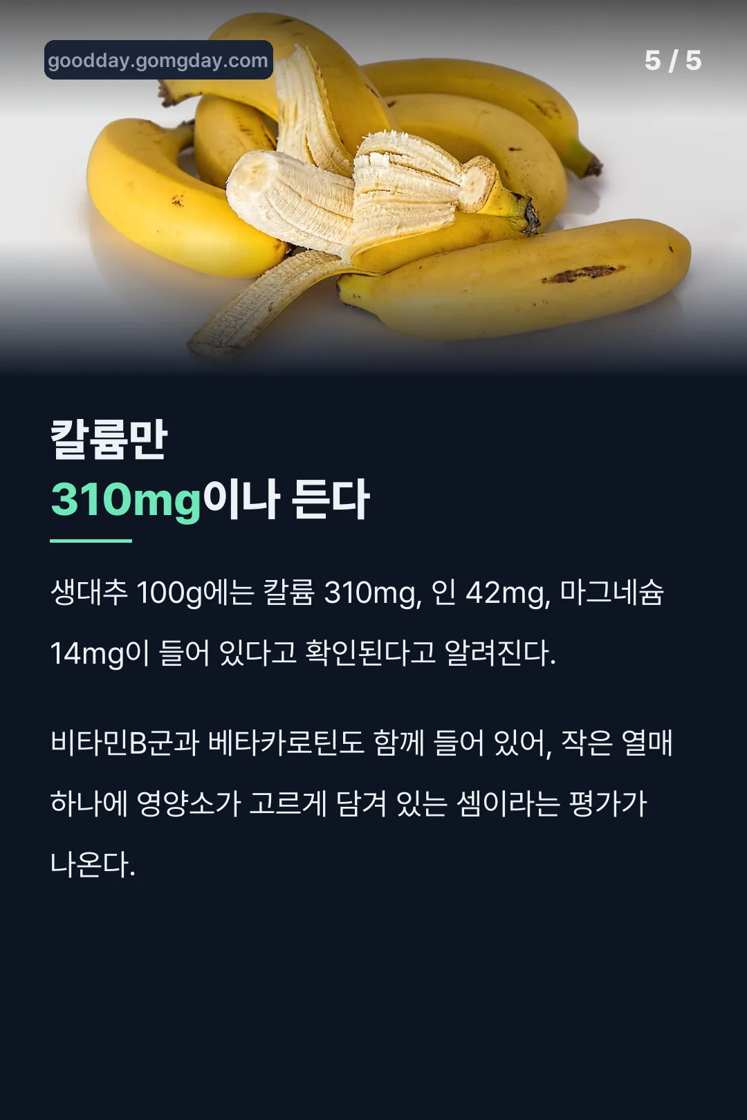 대추사과 칼륨 영양성분