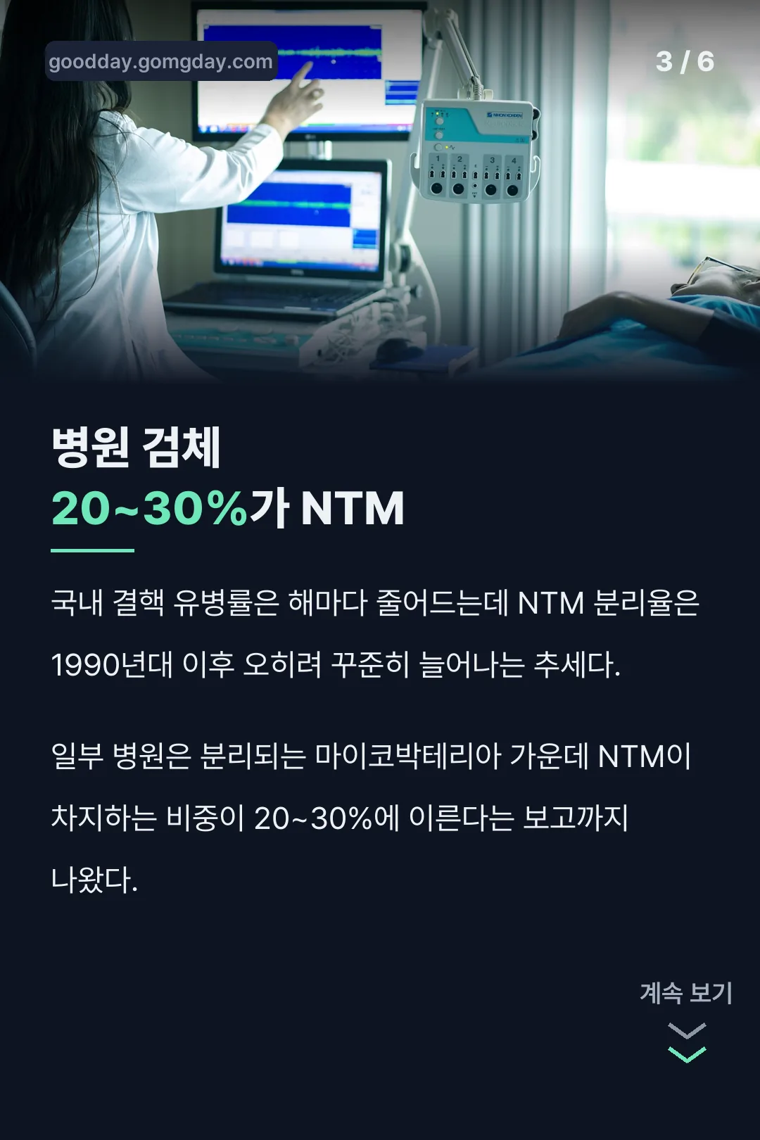 병원 검체 NTM 비중 증가