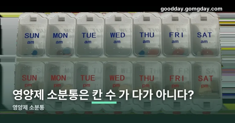 영양제 소분통 정리 썸네일